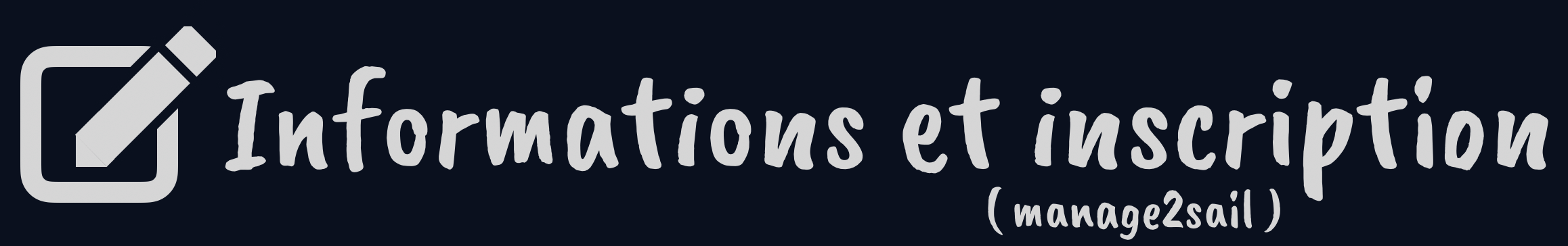 Bouton Info Inscription manage2sail