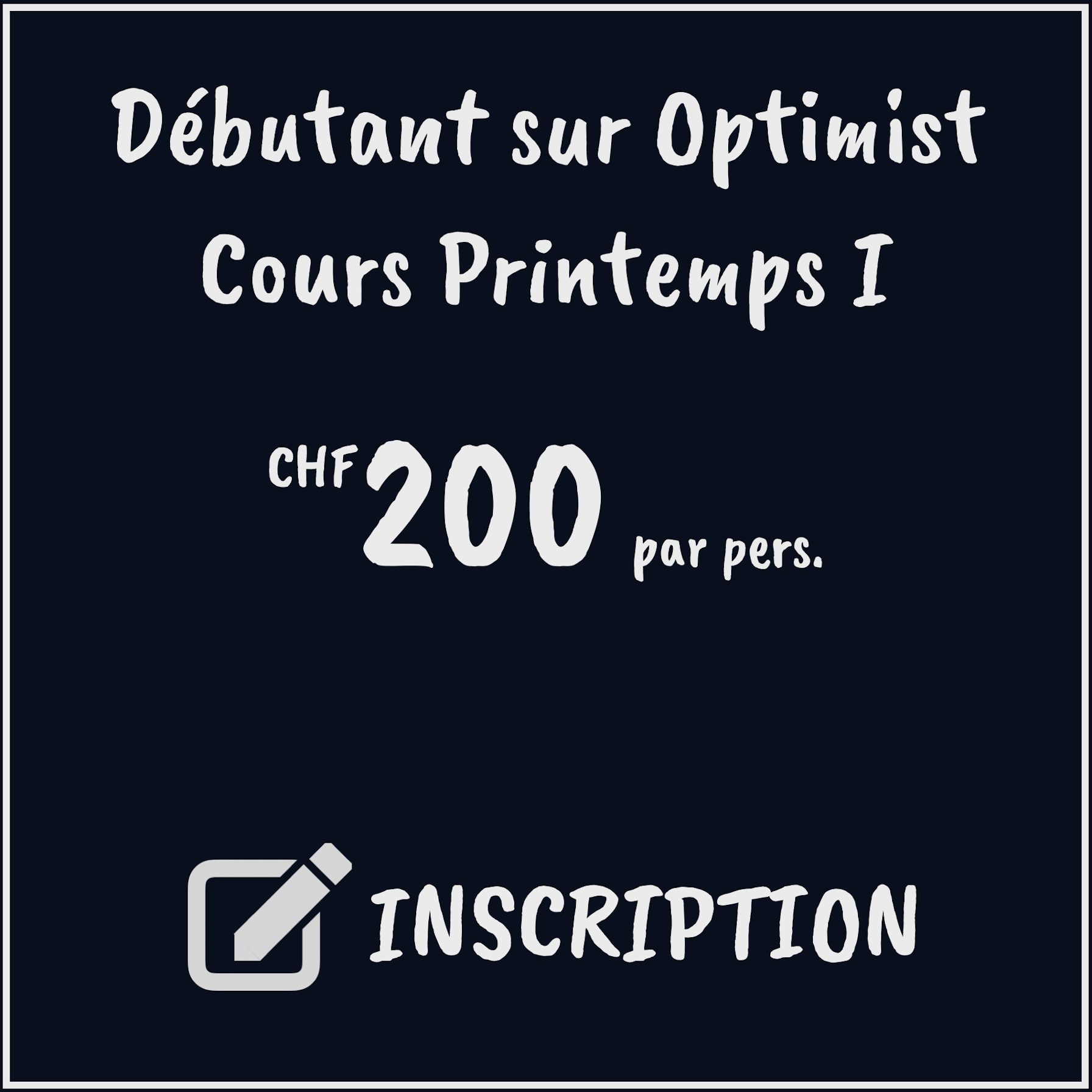 Cours Printemps I Debutant sur Optimist 2020